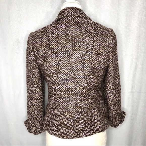 Grace Dane Lewis Petite Brown/Pink Boucle Jacket - Picture 4 of 8